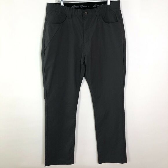 Eddie Bauer 38x32 (Fit 34W 31L) Hiking Camping Outdoor Elastic Waist Pants Gray - Picture 1 of 8